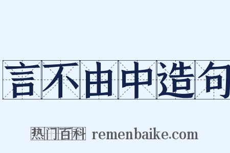 言不由中造句是什么意思的图片